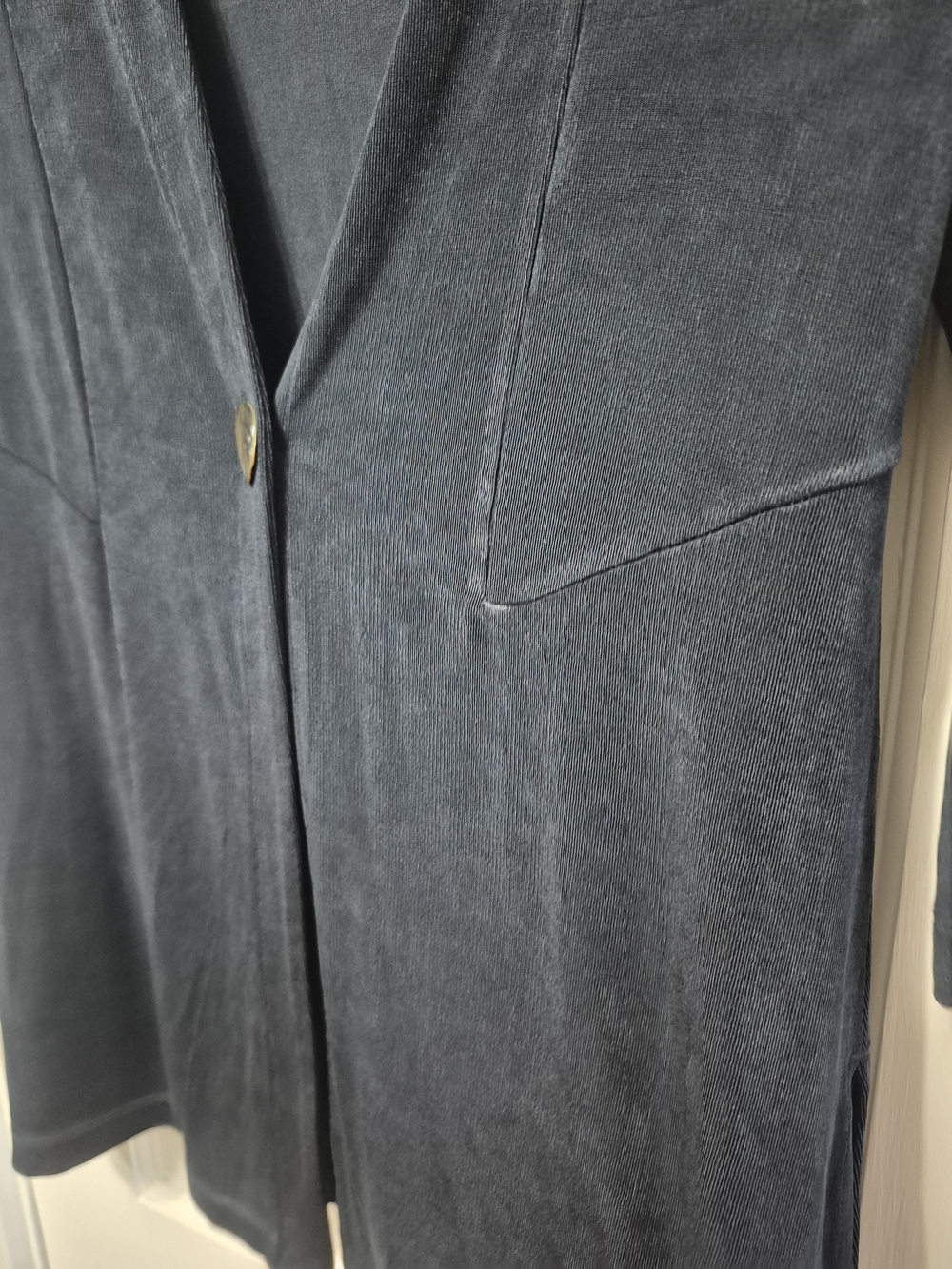 Chico's Navy V-Neck Single-Button Cardigan - Picture 3 of 6